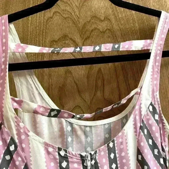 Free People White, Purple & Gray Spaghetti Strap Mini Dress/Top Size XS  - Picture 6 of 10